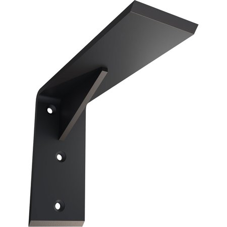 Ekena Millwork Countertop Support Steel Heavy Duty Bracket w/ Gusset, Powder Coated Black 2 1/2"W x 8"D x 6"H BKTM02X08X06CGPBL